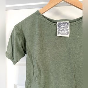 Jungmaven green crop top tshirt